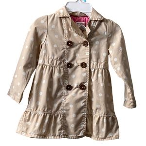 Oshkosh Polka Dot Trench Coat - 3T